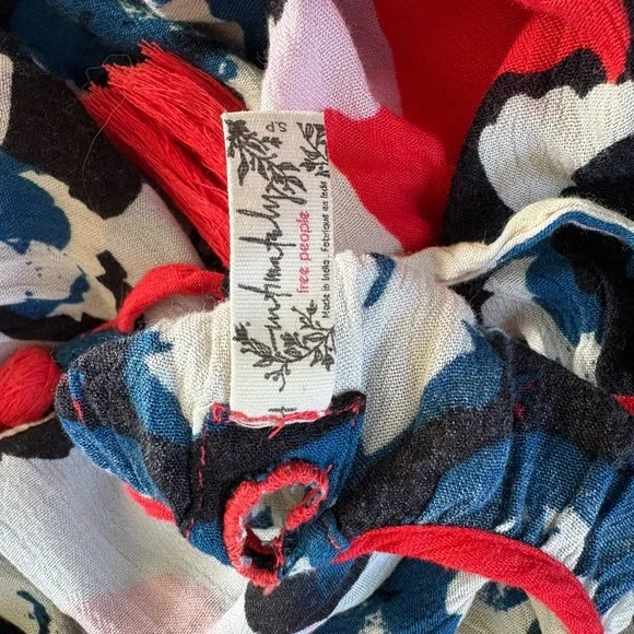 Free People Sweet Lucy Coral Red Print Slip - Picture 6 of 7